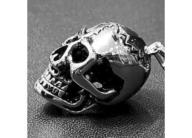 Pendentif acier inoxydable tête de mort