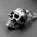 Pendentif acier inoxydable tête de mort