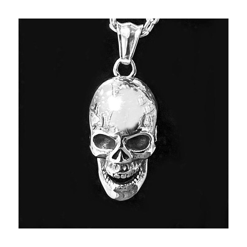 Pendentif acier inoxydable tête de mort