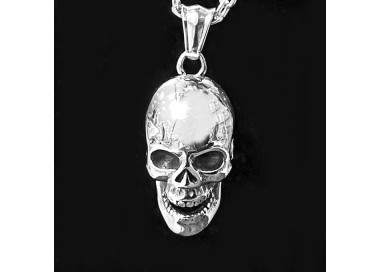 Pendentif acier inoxydable tête de mort