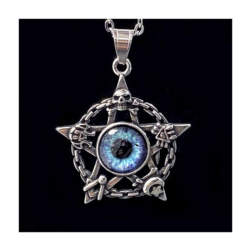 Pendentif acier inoxydable l'oeil