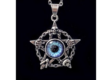 Pendentif acier inoxydable l'oeil