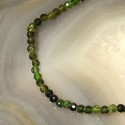 Bracelet et collier tourmaline vert à 3mm