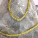 Bracelet et collier lemon stone en disque à 5mm