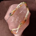Collier pierre naturelle opal, jade et cornaline 4mm en facetté