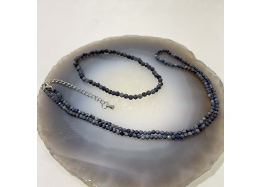 Bracelet et collier pierre naturelle saphir