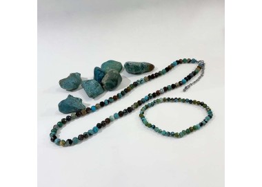 Bracelet et collier pierre naturelle turquoise