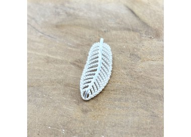 Pendentif plume en argent 925 massif