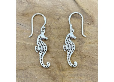 Boucles d'oreilles hippocampes en argent 925