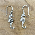 Boucles d'oreilles hippocampes en argent 925