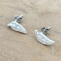 Boucles d'oreilles feuilles en argent 925 massif