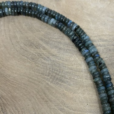 Fil de pierre naturelle bouton en labradorite