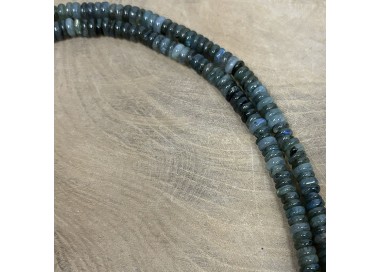 Fil de pierre naturelle bouton en labradorite