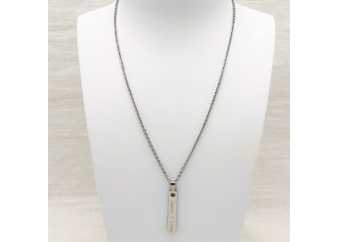 Collier Jesus t'aime acier inoxydable