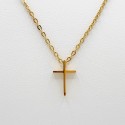 Collier croix acier inoxydable doré