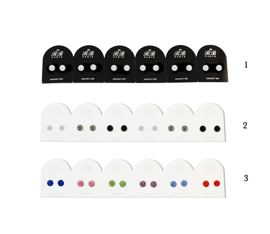 Boucles D'Oreilles Argent 925 Strass