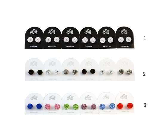 Boucles D'Oreilles Argent 925 Strass