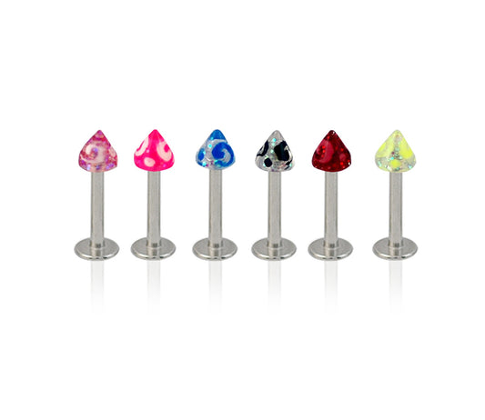 Piercing Labret Acier Chirurgical 316L Vendu Par 6