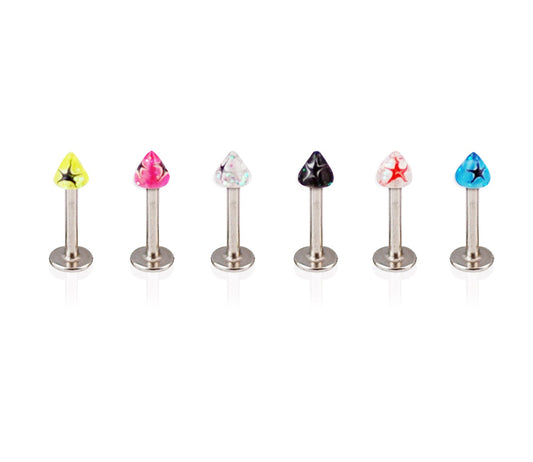 Piercing Labret Acier Chirurgical 316L Vendu Par 6