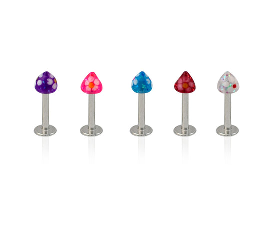 Piercing Labret Acier Chirurgical 316L Vendu Par 5