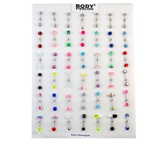 Presentoire Piercing Langue 42Pcs