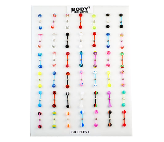 Presentoire Piercing Langue Tige Bio 42Pcs