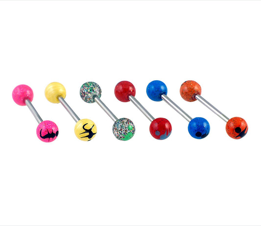 Piercing Langue Acier Chirurgical316L, Vendu Par 6