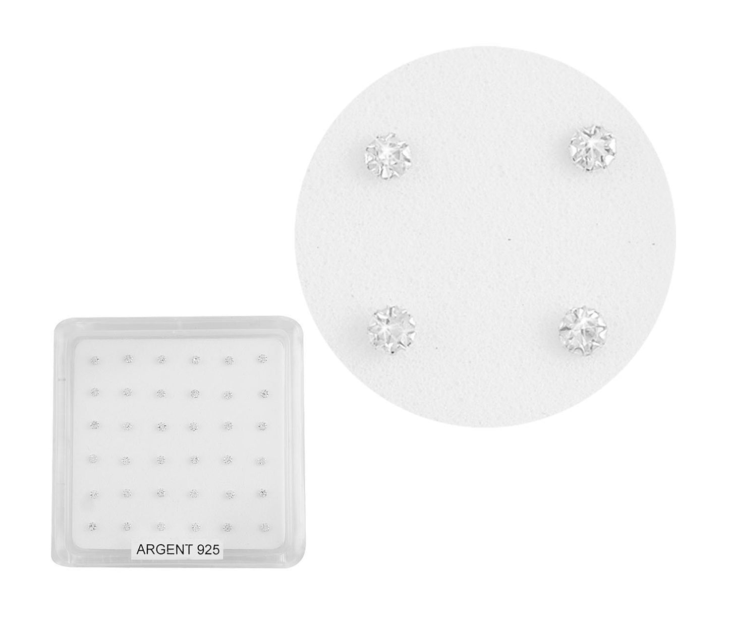 Piercing De Nez Argent 0,05G/1Prs / 36Pcs