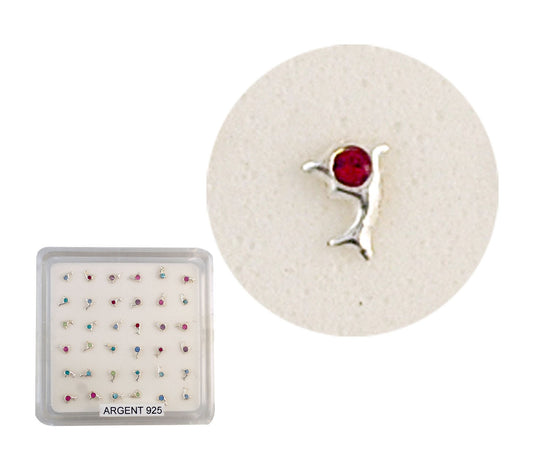 Piercing De Nez Argent 0,05G/1Pcs / 36Pcs