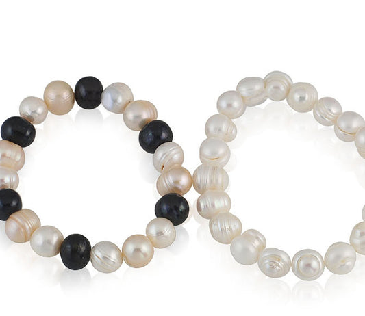 Braclet Perle D Eau Douce  Taille De Perle: 9-10Mm