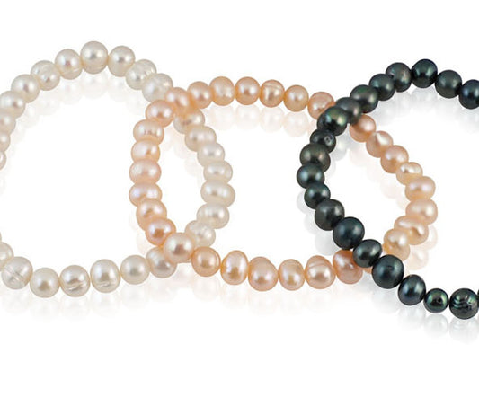 Braclet Perle D Eau Douce  Taille De Perle: 7Mm