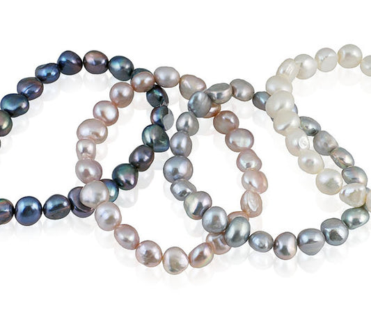 Braclet Perle D Eau Douce  Taille De Perle: 7-8Mm