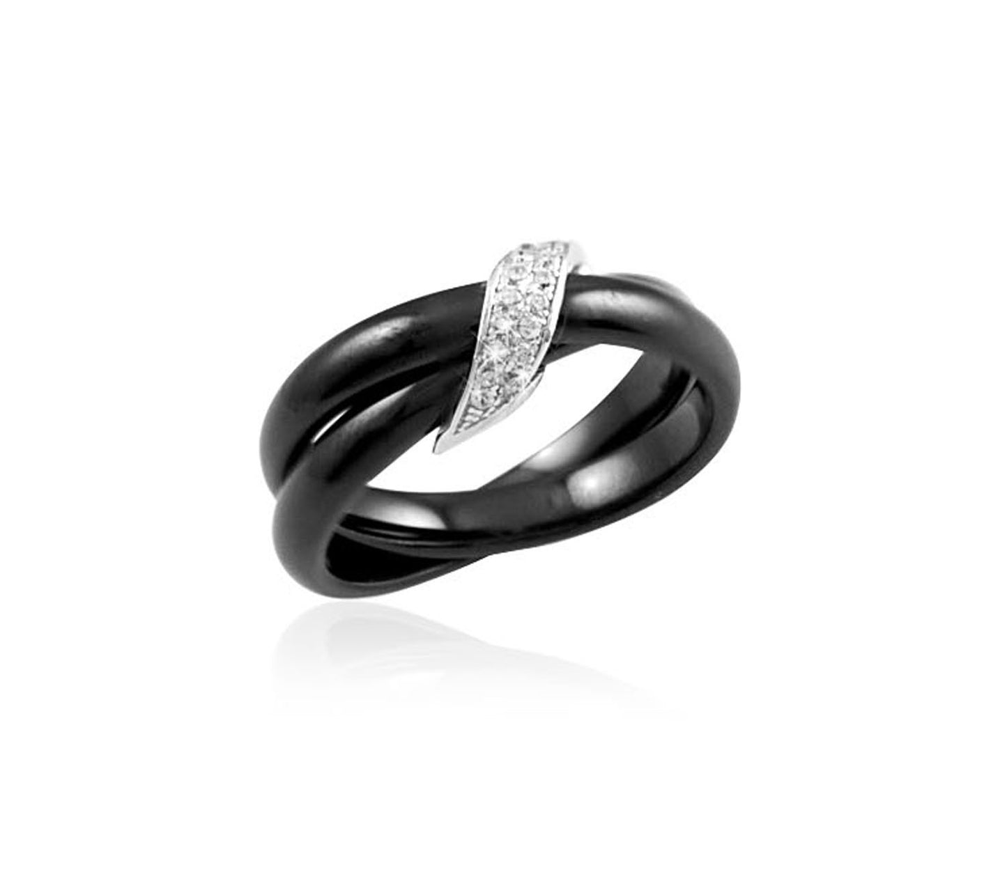 Bague Argent Ceramique 0.90G
