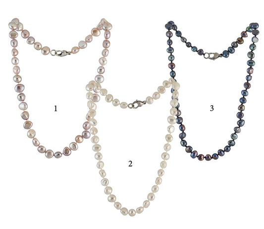 Collier Perle D Eau Douce 45Cm Taille De Perle:7-8