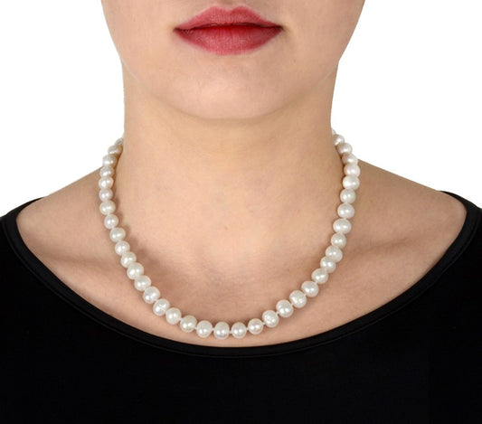 Collier Argent 925 Perles Eau Douce