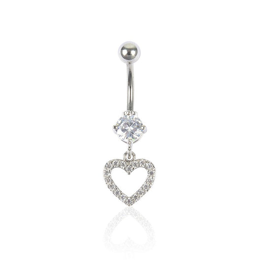 Piercing Nombril Acier Coeur
