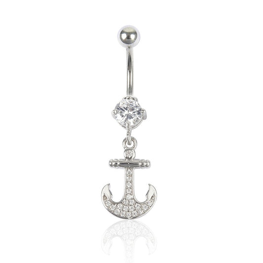 Piercing Nombril Acier Ancre