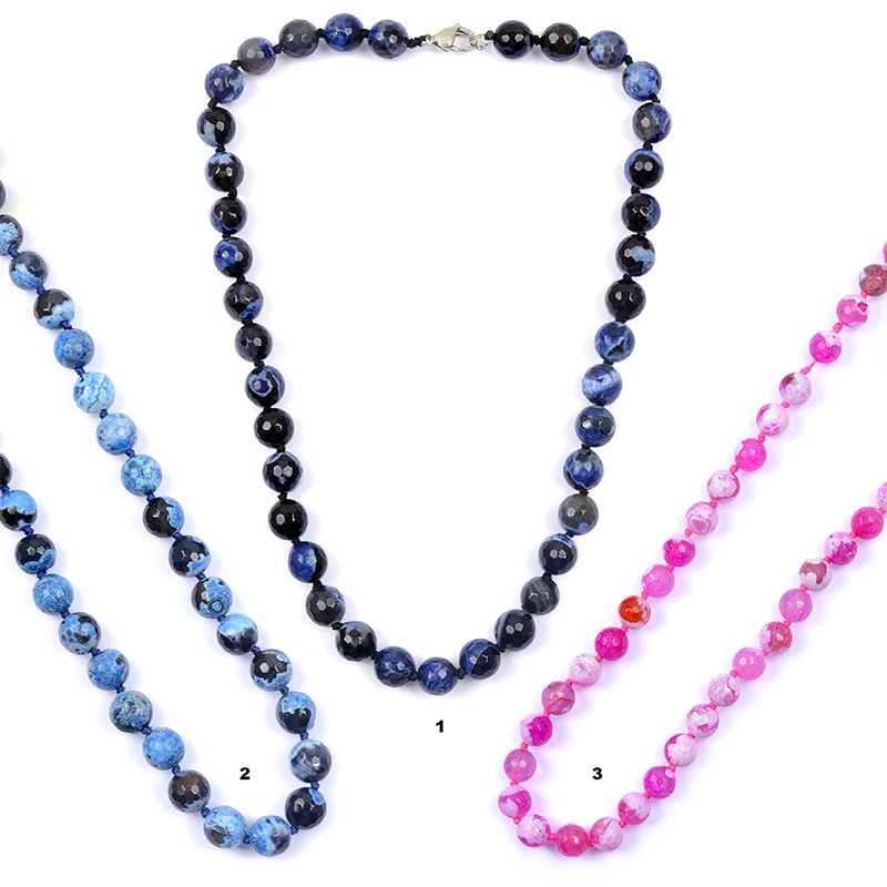 Agate Teintée Collier