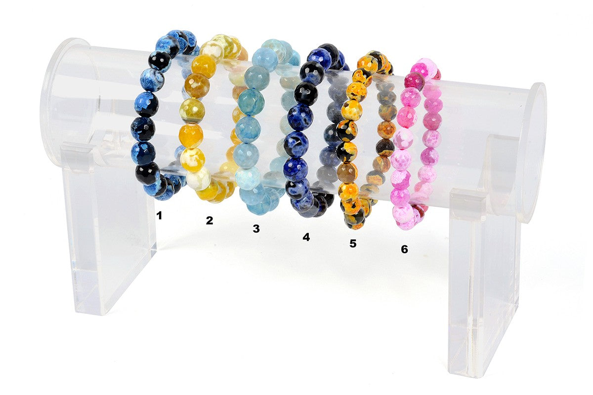 Agate Teintée Bracelet 8Mm