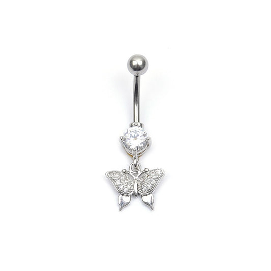 Piercing Nombril Acier Papillon