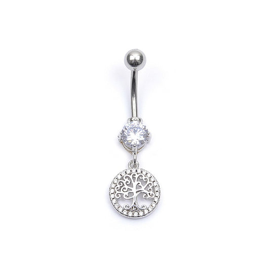 Piercing Nombril Acier Arbre