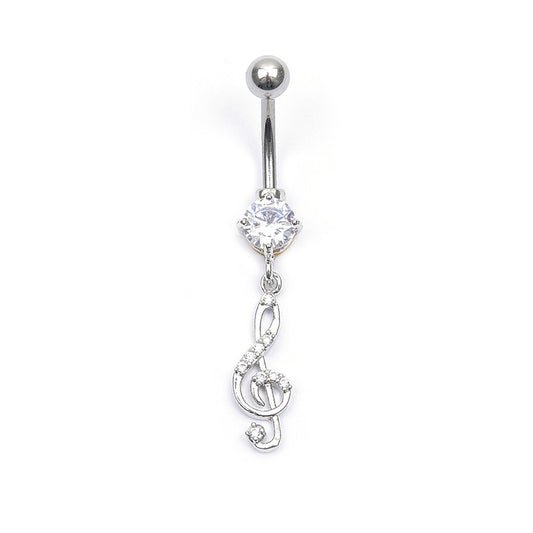 Piercing Nombril Acier Cle De Sol