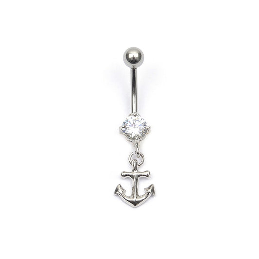 Piercing Nombril Acier Ancre
