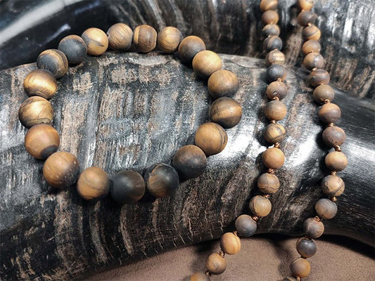 Bracelet Pierre Naturelle Oeil De Tigre Mat
