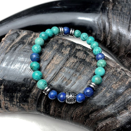 Bracelet Homme Pierre Naturelle Et Acier