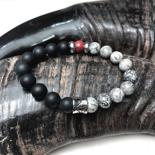 Bracelet Homme Pierre Naturelle Et Acier