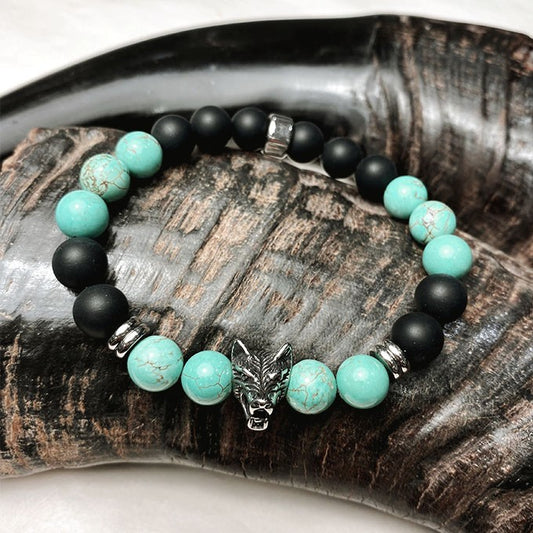 Bracelet Homme Pierre Naturelle Et Acier