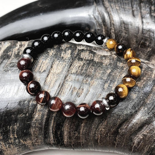 Bracelet Homme Pierre Naturelle Et Acier