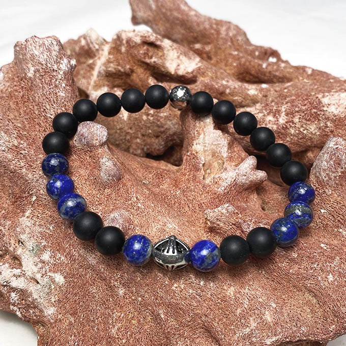 Bracelet Homme Pierre Naturelle Et Acier