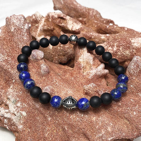 Bracelet Homme Pierre Naturelle Et Acier